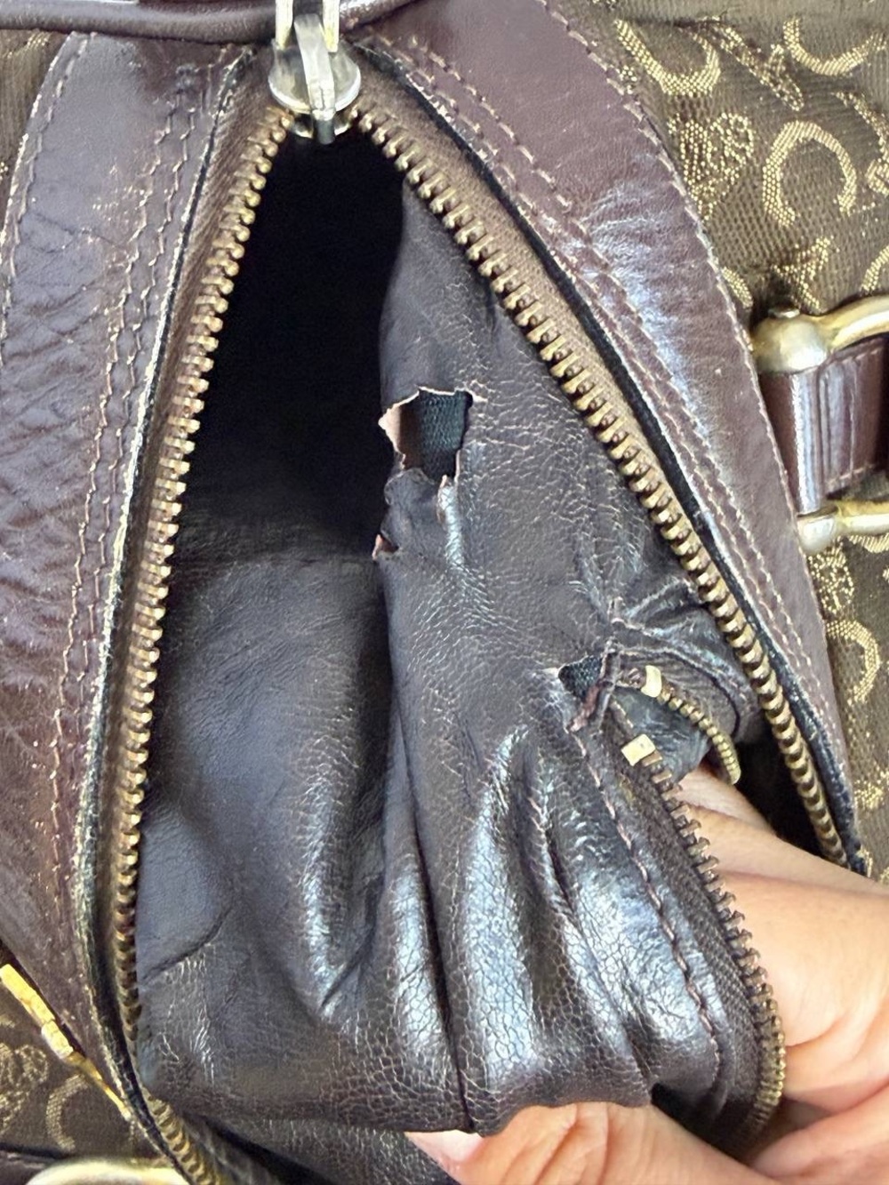 Vintage Old Celine Boston Bag Monogrammed Canvas - Picture 16 of 16